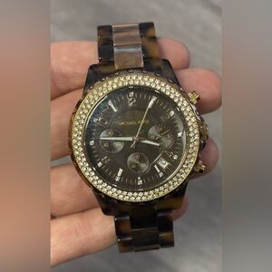 Michael Kors MK-5410 Dylan Chronograph Tortoise & Rose Gold Watch